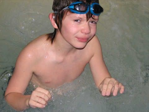 Swimming at our hotel