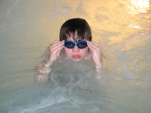 Swimming at our hotel