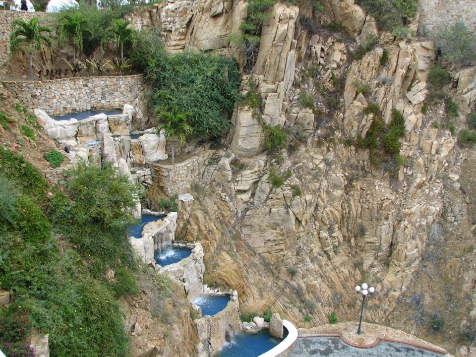 Waterfall outside main entrance