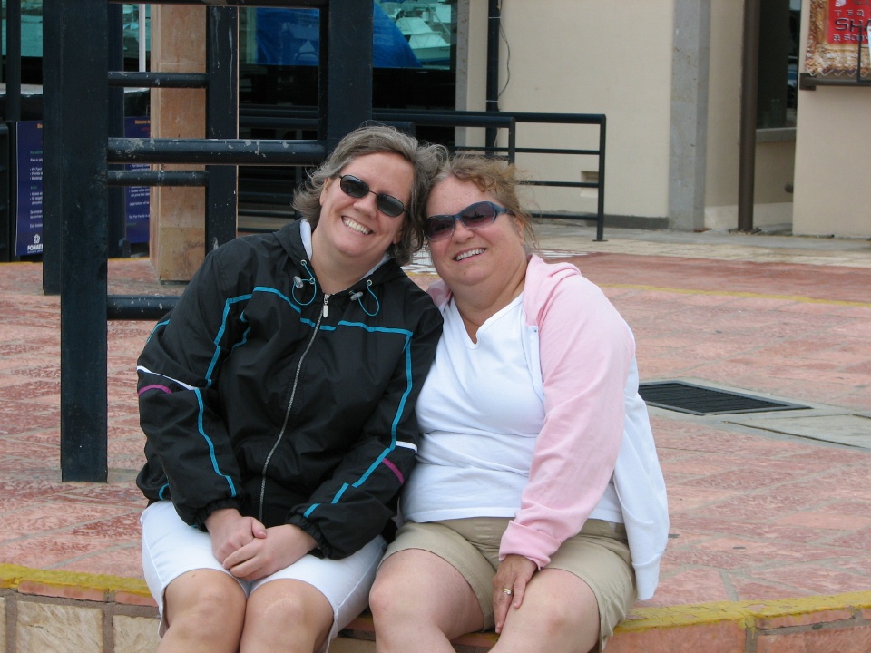 Janice and Barb at the yogurt stand