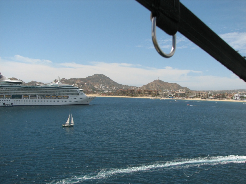 View while parasailing