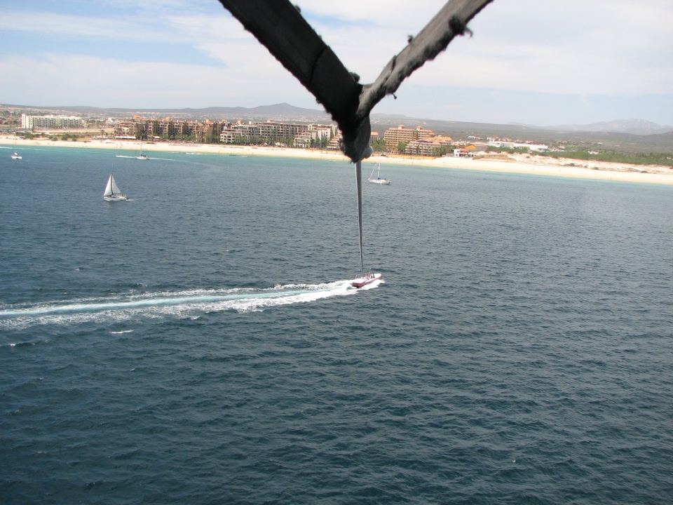 View while parasailing