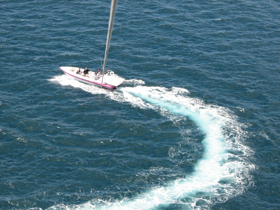 View while parasailing