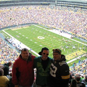 IMG_8743 The Kram men enjoy what turns out to be our first win in Lambeau - here's to many more.