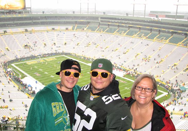 Packer Game After waiting 31 years, I finally have four Packer season tickets. This is the first game in 