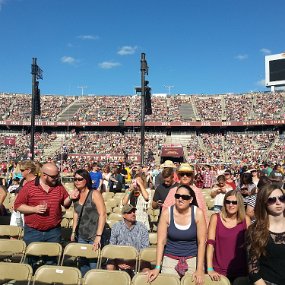 2015-06-20 17.33.56 Gorgeous day to be at an outside concert - looking behind our seats on the field/floor