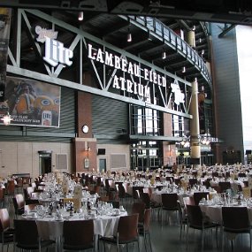 IMG_1234 Ready for the Favre induction dinner - Lambeau atrium