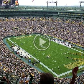 Packer Vikings Video - Star Spangled Banner and Fly Over