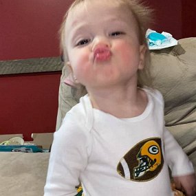 Packer NFC Championship - 2 Kiss for Grandpa (or maybe it was for Aaron Rodgers)