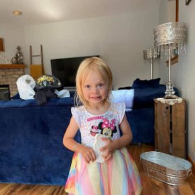July 23 - 1 Wearing her birthday dress - a real princess