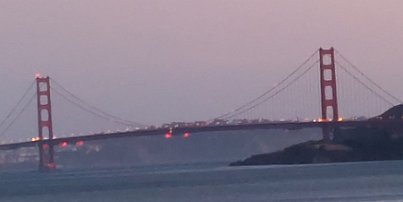 20230618_205109 View of the Golden Gate bridge at sunset from Tiburon.