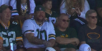 fan cam Texans Picture of us in our seats taken by the Green Bay Packer field camera. Dick, Justin, David, Jan - second game of the year with shorts!