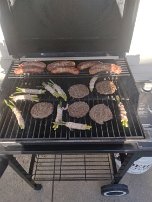 Justin grill Justin cooking his first meal on the Weber grill