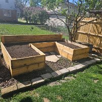 Justin planters 1 Justin made this planter box for Brenna's vegetable garden.