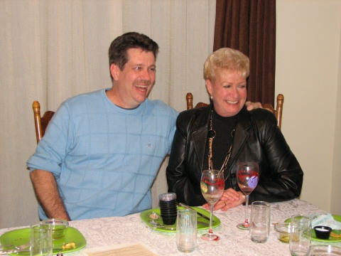 Mike and Jill on their last glass