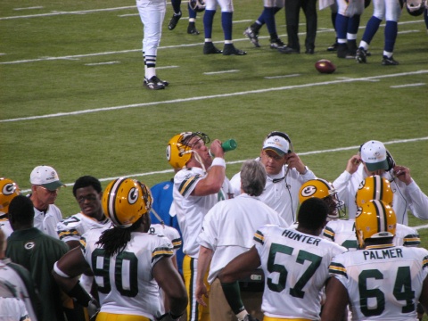 Favre gets a well deserved drink