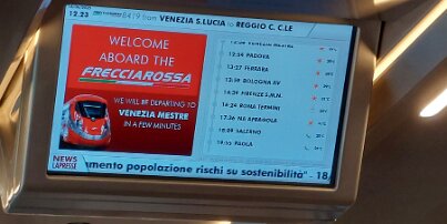 20250618_122321 High speed train to Florence. The speed of the train varied from 90mph to 160mph. It was a smooth and quiet two hour ride.