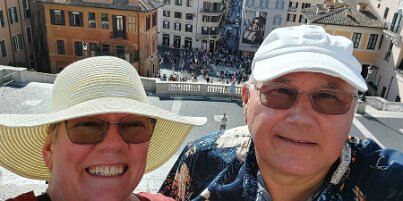 20250701_172201 Walking up the Spanish Steps - at the top