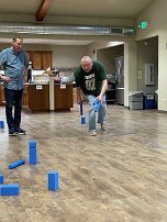 Winter games - Kubb Winter Games - David playing Kubb